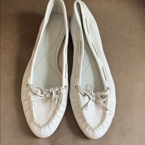 Enzo Angiolini Soft Genuine Leather Moccasin Style Flats White Women’s Size 6.5